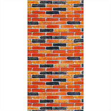 3D самоклеюча панель | 3080×700×3 мм | імітація цегли | водостійка | бежево-коричнева | легкий монтаж | PREMIUM