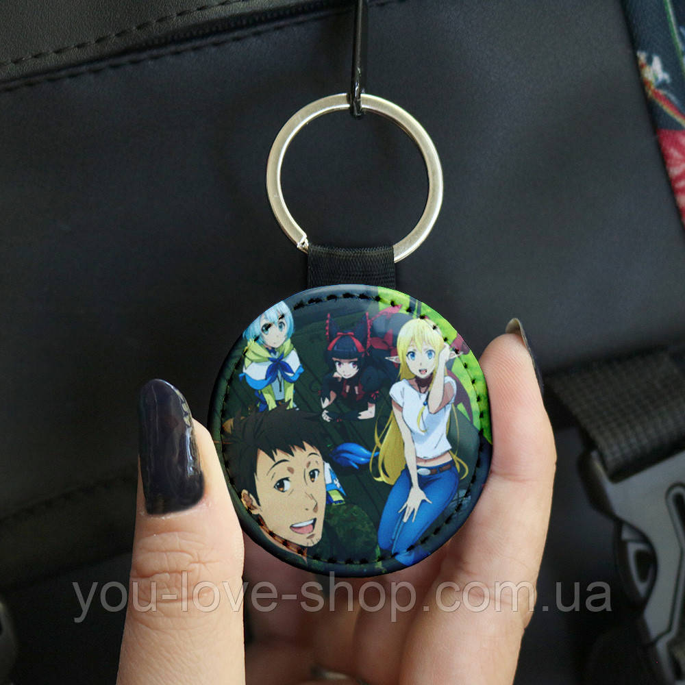 Брелок круглий на ключі Брама там б'ються наші воїни - Gate KR5656, фото 1