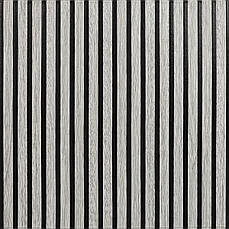 Панель-рейка декоративна | 680×670×5 мм | срібно-чорна | металевий профіль | сучасний дизайн | легка установка | PREMIUM