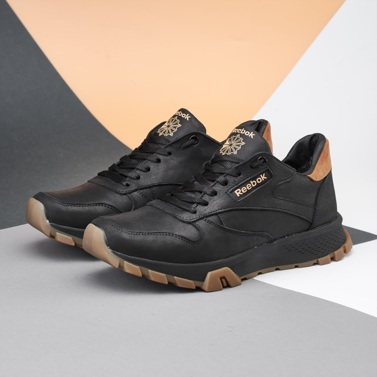 Зимові чоловічі шкіряні черевики, кросівки чорні утеплені з натуральної шкіри на хутрі на зиму для чоловіків, розмір 40-45, фото 1