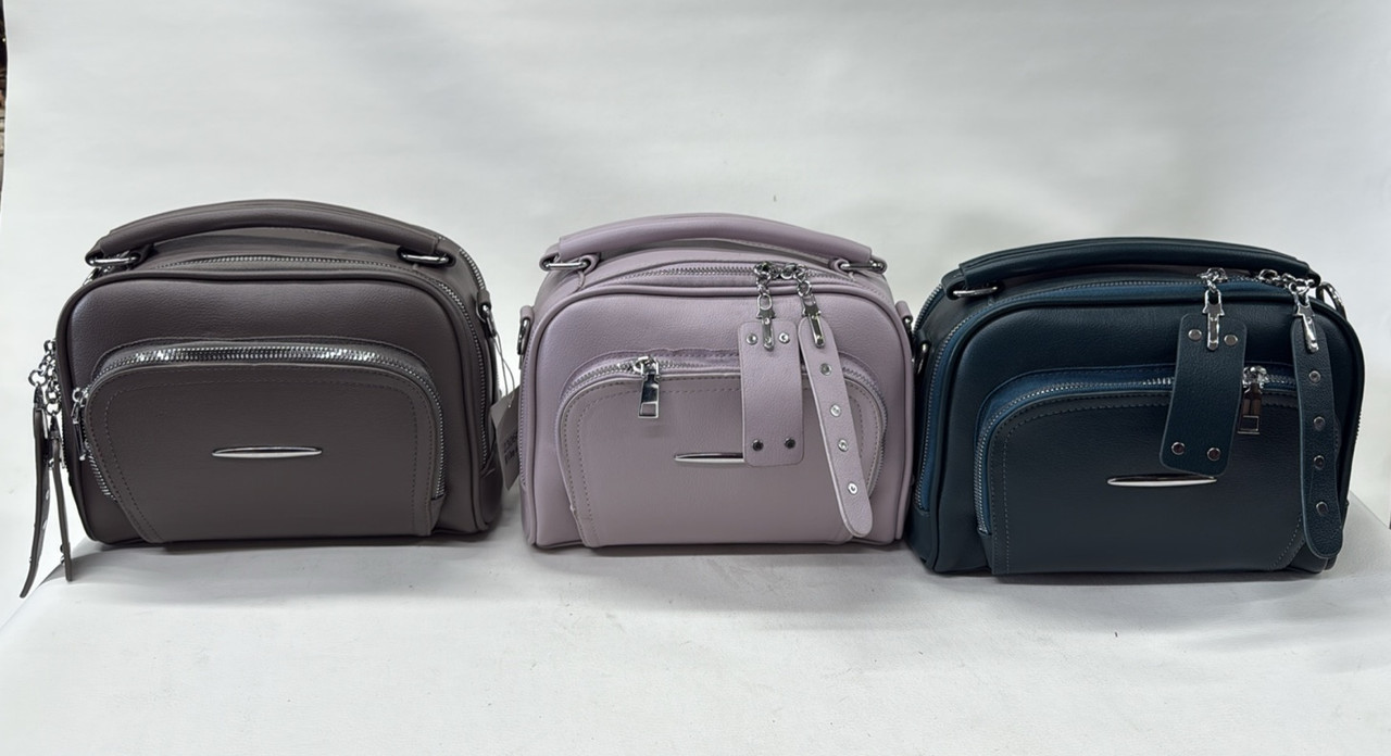 Сумка жіноча крос-боді на два відділення зі штучної шкіри у різних кольорах Liza, фото 1