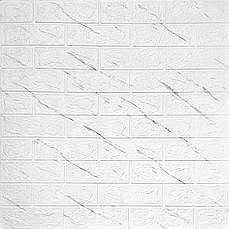 Панель стінова 3D | 700×770×3 мм | мармуровий квадрат | самоклеюча | водостійка | декоративна | PREMIUM