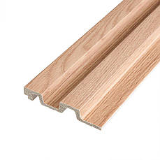 Рейка декоративна | 2900×120×20 мм | Бук | самоклеюча | водостійка | натуральний матеріал | PREMIUM