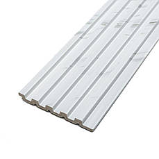 Рейка декоративна | 2900×120×12 мм | білий мармур | самоклеюча | водостійка | декоративна обробка | PREMIUM