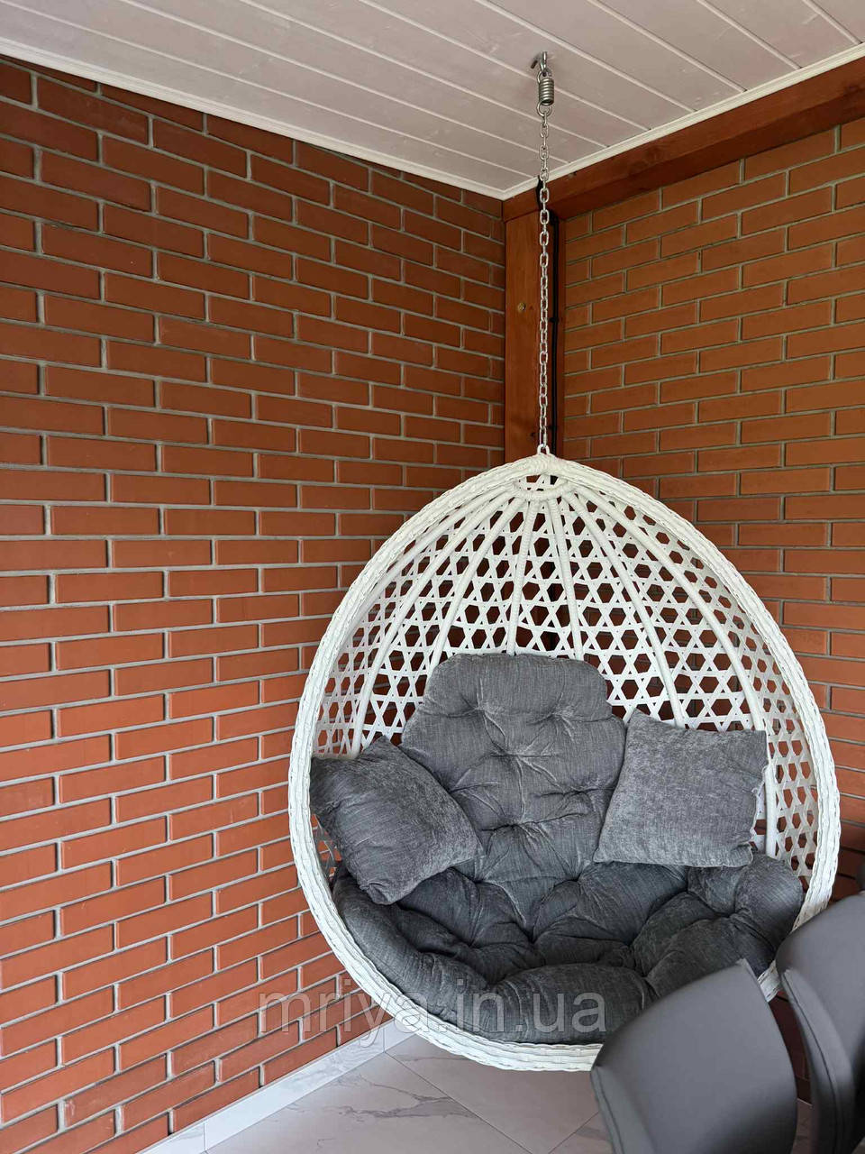 Крісло кокон одномісний без стійки плетіння соти, фото 1