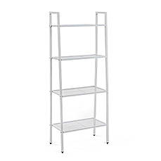 Чотириярусний металевий стелаж-етажерка | 60х35х148 см | білий колір | міцний метал | сучасний дизайн | легкий монтаж | PREMIUM