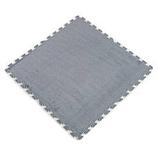 Плюшевий підлога-пазл | 60×60×1 см | м'який, світло-сірий | самоклеюча, водостійка | для дитячих кімнат | PREMIUM