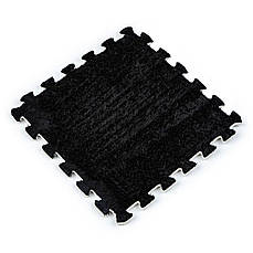 Пазл підлога-плюшевий | 30х30х1 см | м'який, чорний | безклейовий | декоративний | PREMIUM
