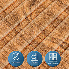 Панель-рейка в рулоні | 2900×350×6 мм | дерев'яна | декоративна | легка установка | PREMIUM, фото 4