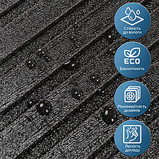 Панель-рейка в рулоні | 2900×350×6 мм | чорна | самоклеюча | водостійка | металевий профіль | PREMIUM, фото 5