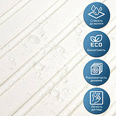 Панель-рейка в рулоні | 2900×350×6 мм | біла | самоклеюча | водостійка | металевий профіль | PREMIUM, фото 5