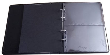 Папка для листів "Банкноти золото" формату Optima для монет або банкнот чорного кольору, фото 5