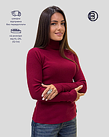 Гольф жіночий ТМ "OBERY" F-104 рубчик бордовий (на розміри XL-2XL/52-54)