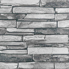 Панель стінова 3D | 680×680×4 мм | сірий сланець | самоклеюча | водостійка | декоративна | PREMIUM