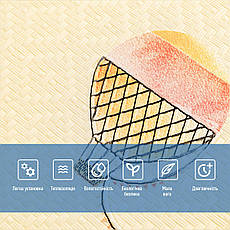 Панель стінова 3D | 700×700×4 мм | рогожка | повітряні кулі | самоклеюча | декоративна | PREMIUM, фото 4