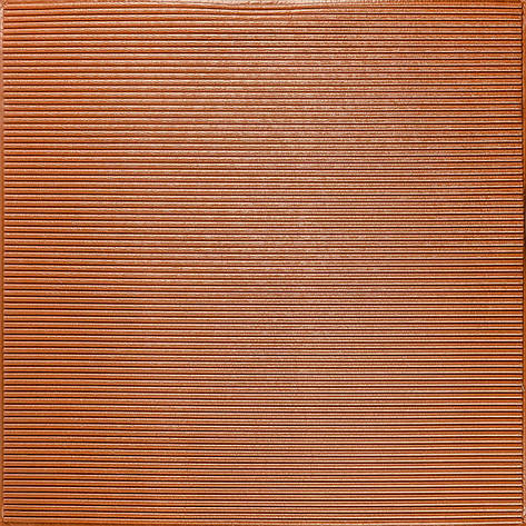 3D Панель бронзова | 700×700×4 мм | самоклеюча | металевий бронзовий сплав | декоративна | водостійка | PREMIUM, фото 1