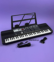 Дитячий синтезатор MQ 6100 піаніно працює від мережі та батарейок, LED-дисплей, 61 клавіша, звукові ефекти