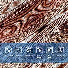 Панель стінова | 700×700×3 мм | червоне дерево | декоративна | самоклеюча | водостійка | PREMIUM, фото 4