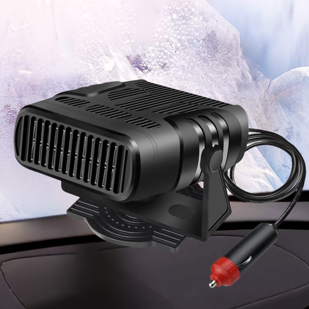 Електричний тепловентилятор у машину 200Вт Auto Heater Fan керамічний автообігрівач пічка від прикурювача 12В, фото 1