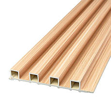 Рейка декоративна WPC стінова 3000×160×23 мм | Світлий дуб | водостійка | легкий монтаж | самоклеюча | PREMIUM