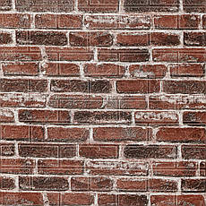 Самоклеюча 3D панель | 3080×700×3 мм | Червона Катеринославська Цегла | декоративна | водостійка | легкий монтаж | PREMIUM, фото 2