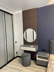 Рейка декоративна | 2900×120×12 мм | темний горіх | самоклеюча | водостійка | дерев'яний дизайн | PREMIUM