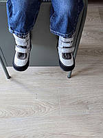 Дитячі утеплені флісом шкіряні ортопедичні черевики на липучках на дівчинку 26 р, фото 4