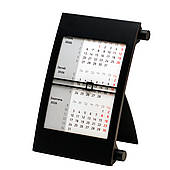 3-місячний настільний календар 2026 рік 11 х 18,3 см Classic 5012 чорний