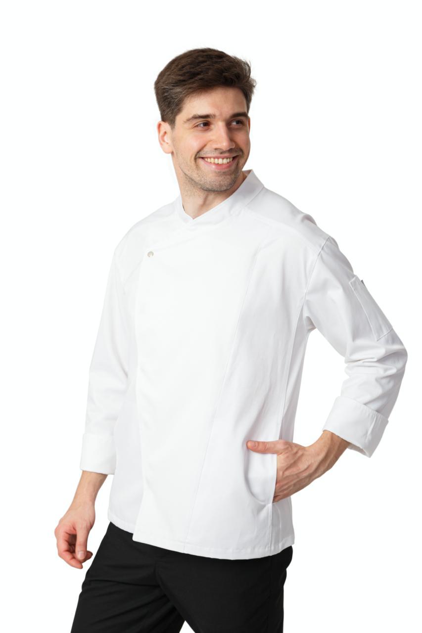 Кітель Кухарський Чоловічий Асиметрія Біла  50 розмір