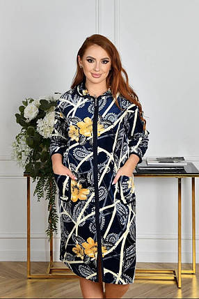 Комфортний жіночий халат, тканина "Велюр" 62, 64, 66, 68, 70 розмір 62, фото 1