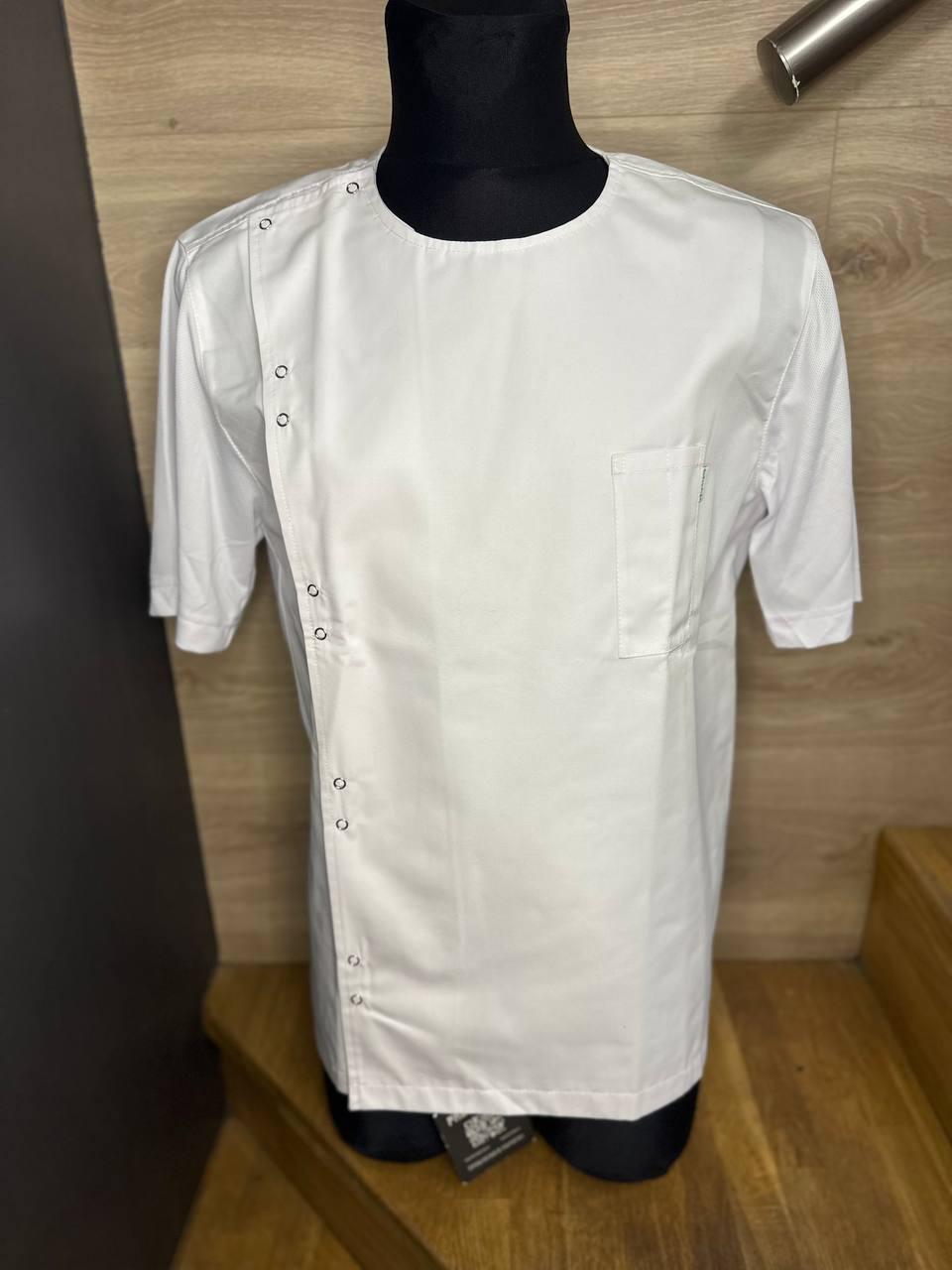 Кітель "М1"Білий кухарський з коротким рукавом 48 розмір