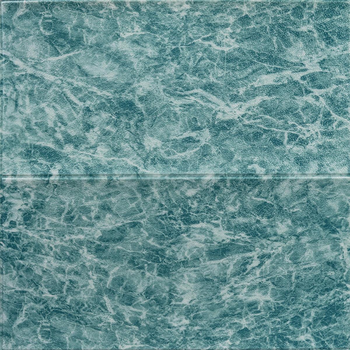 3D декоративна панель | 700×700×4 мм | самоклеюча | морська мармурова плитка | водостійка | легкий монтаж | PREMIUM