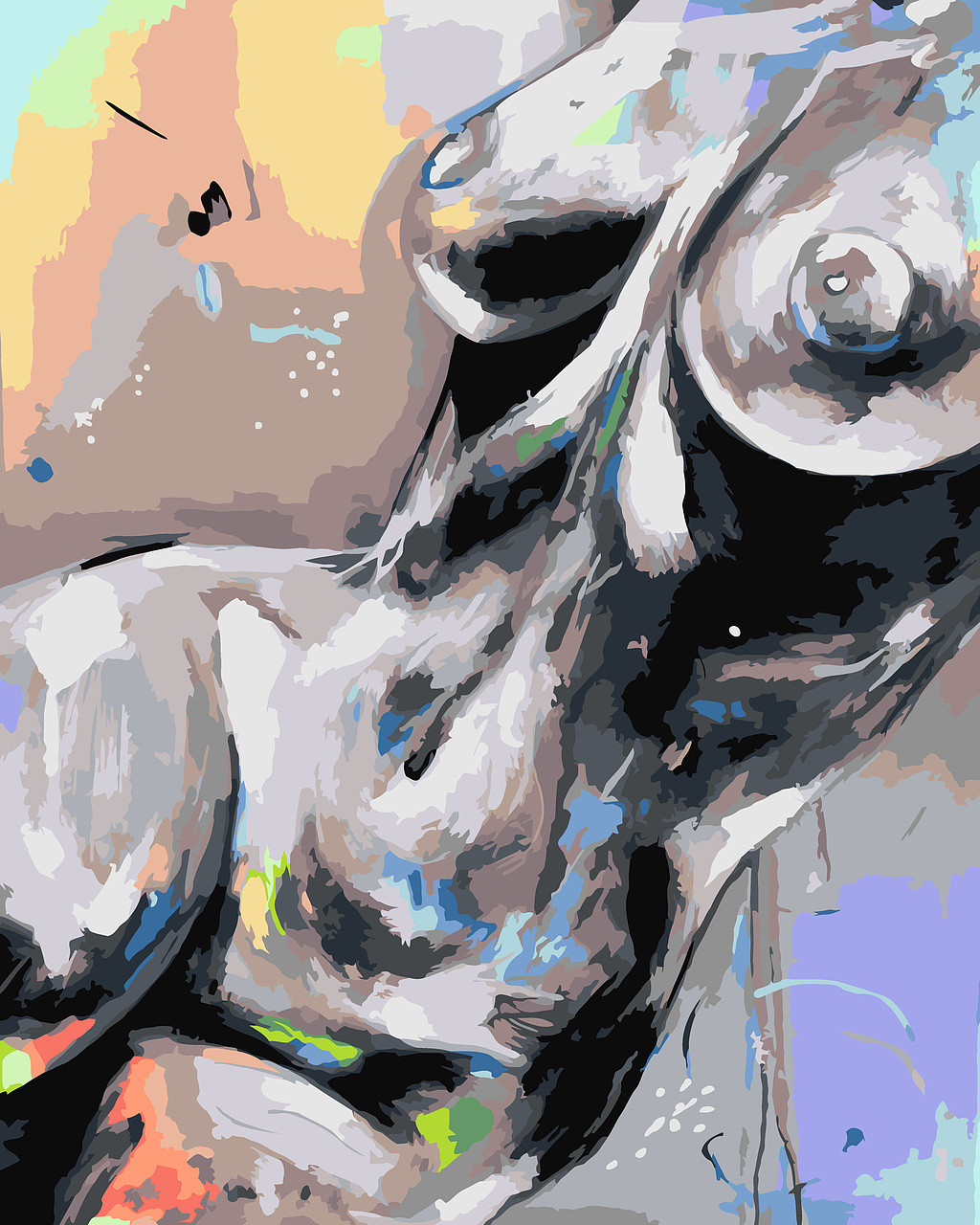 Картина за номерами 40х50 см Kontur. Абстракція. Естетика жіночого тіла 18+ DS0680, фото 1