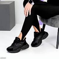 Жіночі кросівки зимові з хутром Чорні "Felt"