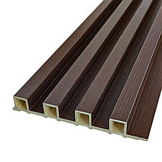 Рейка декоративна WPC | 3000×160×23 мм | стінова | Горіх | водостійка | легкий монтаж | PREMIUM