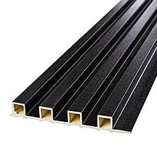 Рейка декоративна WPC | 3000×160×23 мм | стінова | антрацит | водостійка | легка установка | PREMIUM