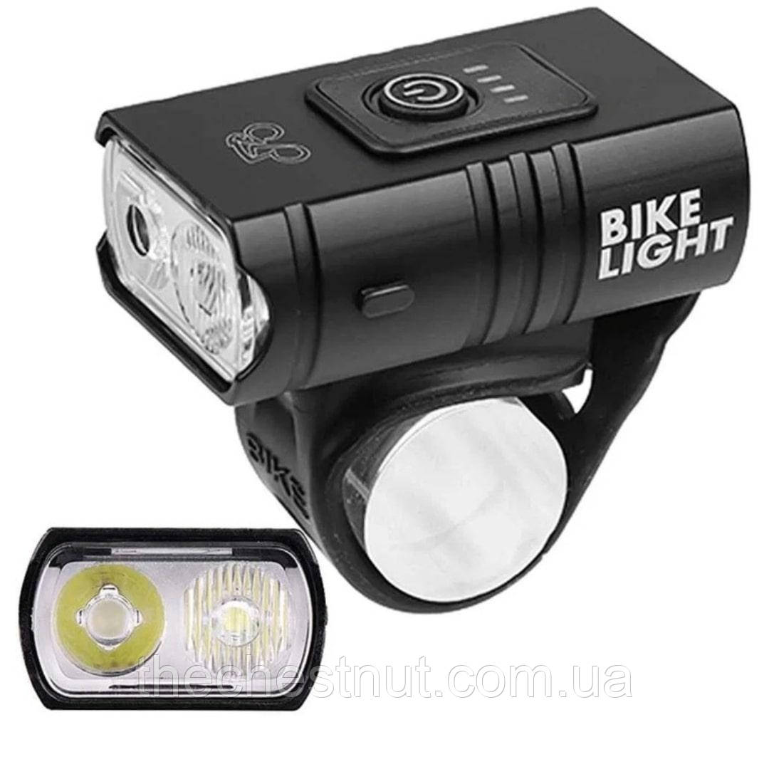 Велосипедний ліхтар водонепроникний, світлодіодний, чорний, The Chestnut, фото 1