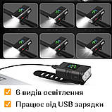 Велосипедний ліхтар водонепроникний, світлодіодний, чорний, The Chestnut, фото 2