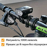 Велосипедний ліхтар водонепроникний, світлодіодний, чорний, The Chestnut, фото 3