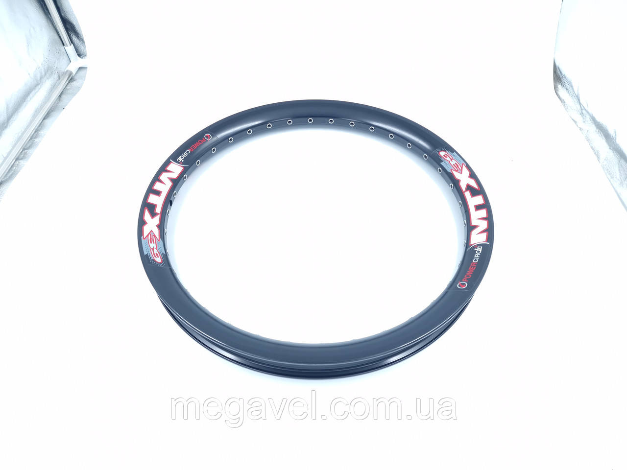 Обід велосипедний 20" (ETRTO 406), алюмінієвий, 36H, подвійний, пістонований, чорний, фото 1