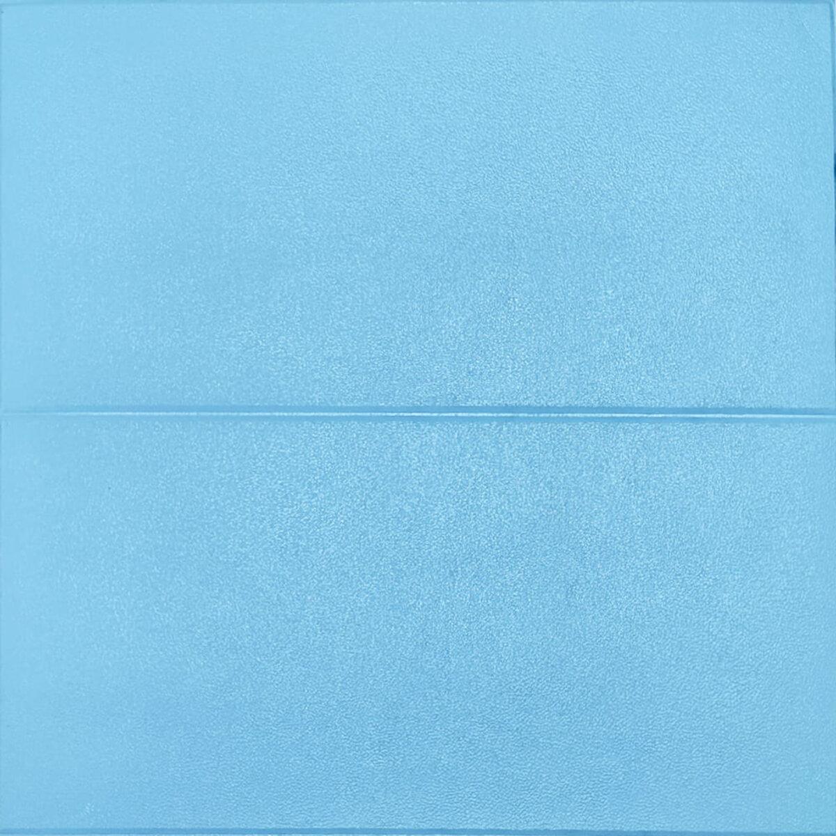 Самоклеюча 3D панель | 700×600×5 мм | блакитні блоки | декоративна | водостійка | легкий монтаж | PREMIUM