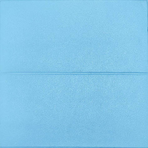 Самоклеюча 3D панель | 700×600×5 мм | блакитні блоки | декоративна | водостійка | легкий монтаж | PREMIUM, фото 1