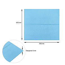 Самоклеюча 3D панель | 700×600×5 мм | блакитні блоки | декоративна | водостійка | легкий монтаж | PREMIUM, фото 3