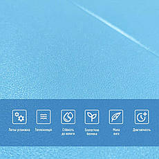 Самоклеюча 3D панель | 700×600×5 мм | блакитні блоки | декоративна | водостійка | легкий монтаж | PREMIUM, фото 4