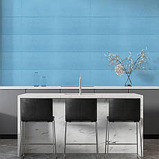 Самоклеюча 3D панель | 700×600×5 мм | блакитні блоки | декоративна | водостійка | легкий монтаж | PREMIUM, фото 5