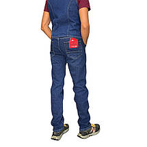 Джинси утеплені на флісі синій, фото 4