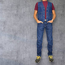 Джинси утеплені на флісі синій, фото 5