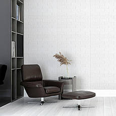 Самоклеюча 3D панель під білу цеглу | 19600×700×3 мм | рулон | водостійка | декоративна | легкий монтаж | PREMIUM, фото 5