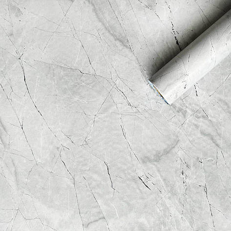Самоклеюча плівка | 0,45х10м | товщина 0,07мм | платиновий мармур | водостійка | декоративна | PREMIUM, фото 1