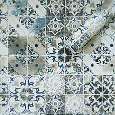 Самоклеюча плівка декоративна | 0,45х10 м | оливковий орнамент | водостійка | ПВХ матеріал | легкий монтаж | PREMIUM